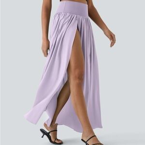 Breezeful™ High Waisted Split 2-in-1 Flowy Quick Dry Maxi Casual Skirt M